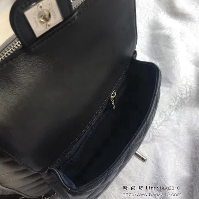 香奈兒CHANEL 57284 2018秋冬系列新款 菱格大V翻蓋拉鏈母子背包 DSC1965